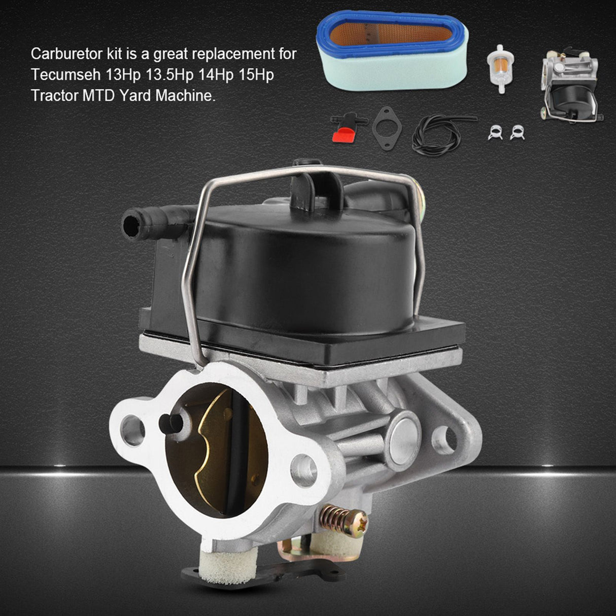 Carburetor Carb For Tecumseh 640065A 13Hp 13.5Hp 14Hp 15Hp Air Filter