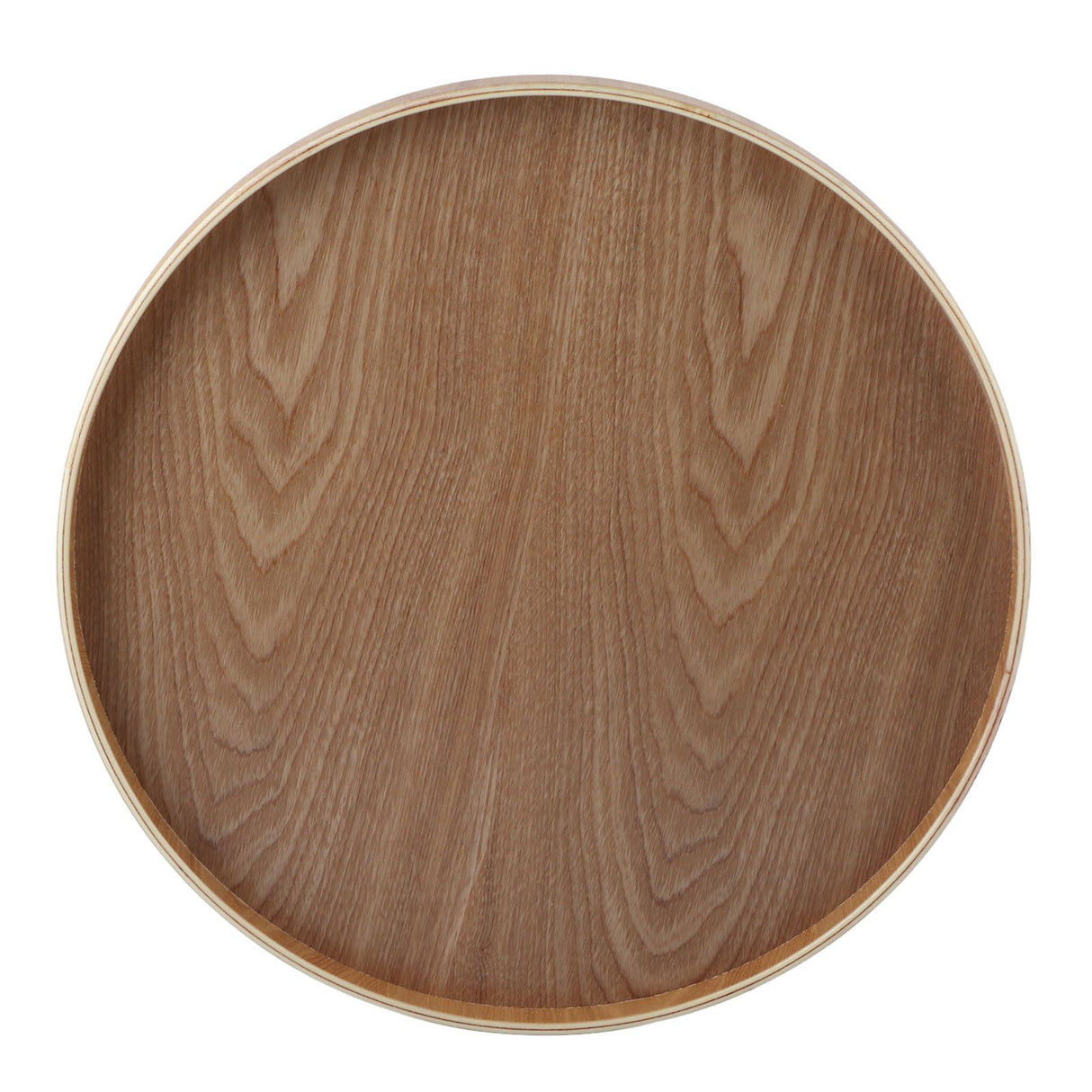 Round Shape Solid Wood Tea Coffee Snack Food Meals Serving Tray Plate Restaurant Trays Wooden