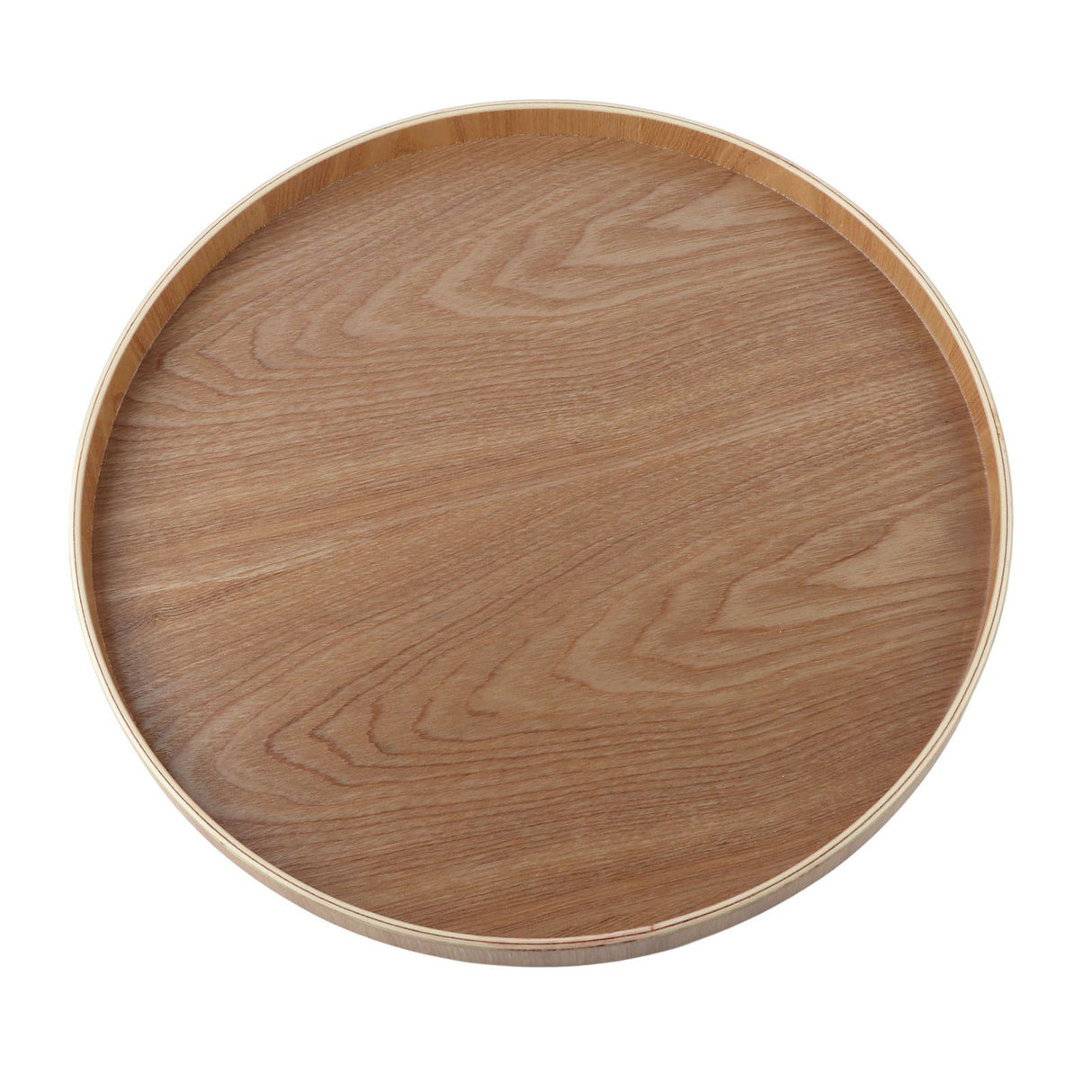 Round Shape Solid Wood Tea Coffee Snack Food Meals Serving Tray Plate Restaurant Trays Wooden