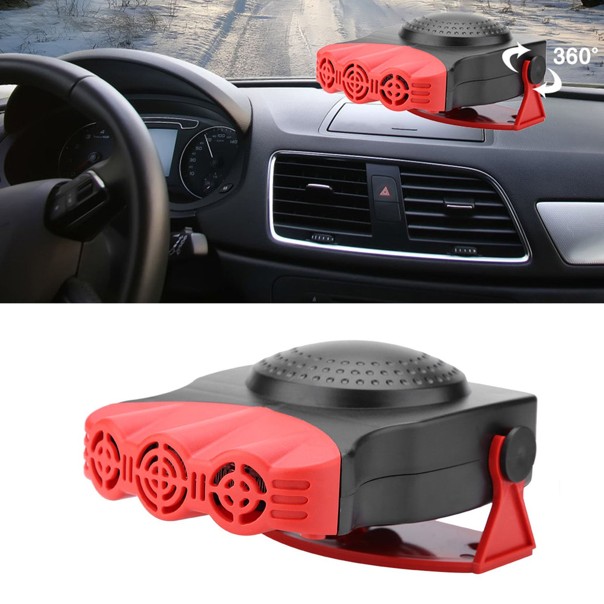 Portable 12V 150W Car Windshield Window Defroster Ceramic Heater Cooler Fan