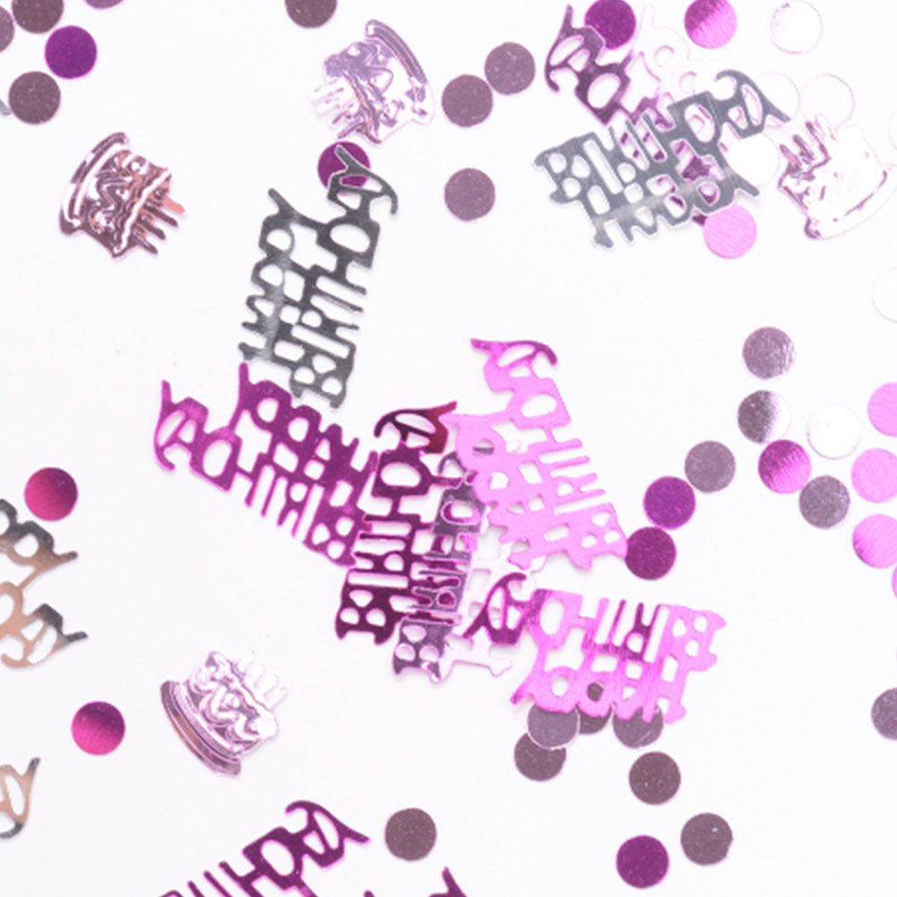 Birthday Round Sequins Aniversary Celebration Decorative Scatters Confetti Decoration