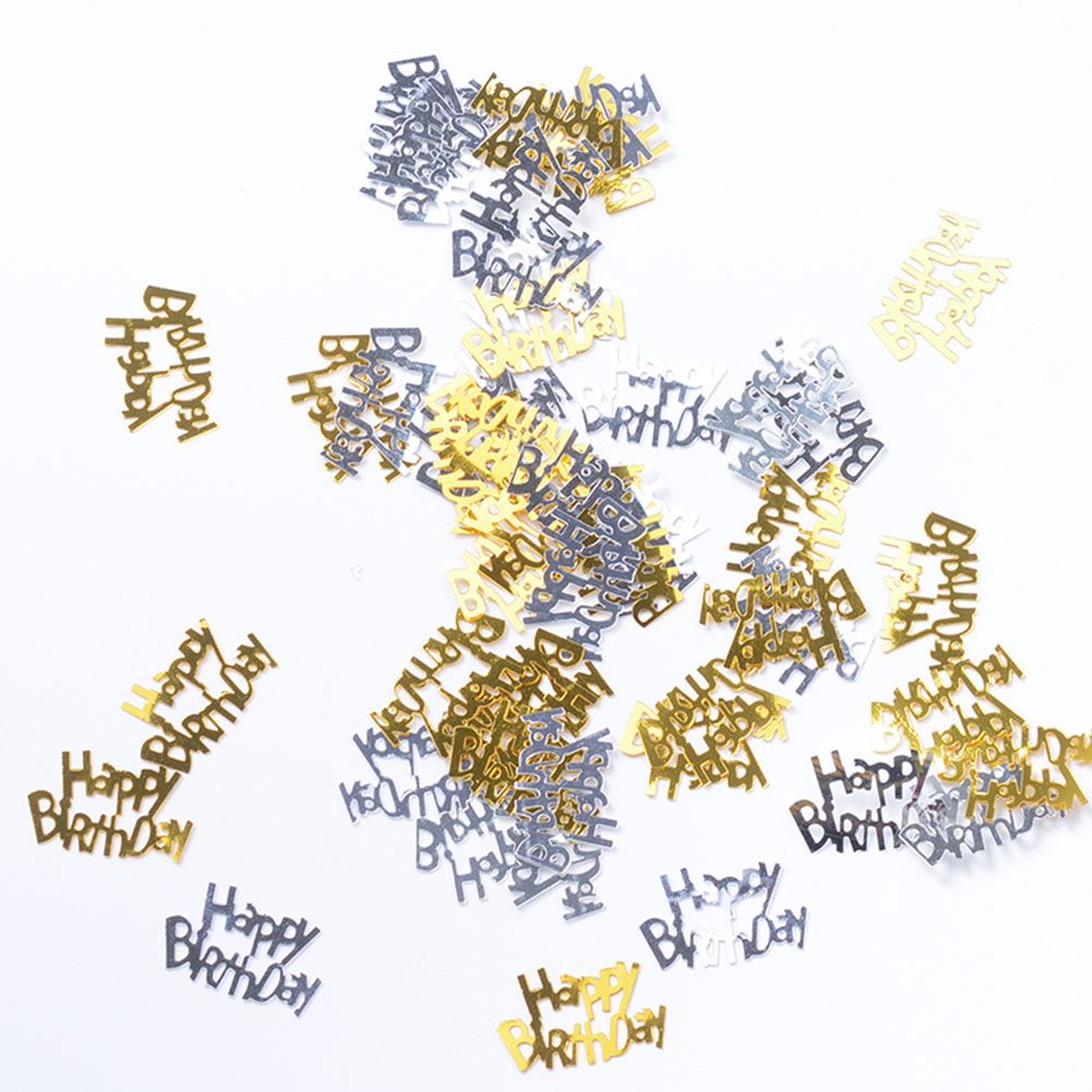Birthday Letters Shape Aniversary Celebration Decorative Scatters Confetti Decoration