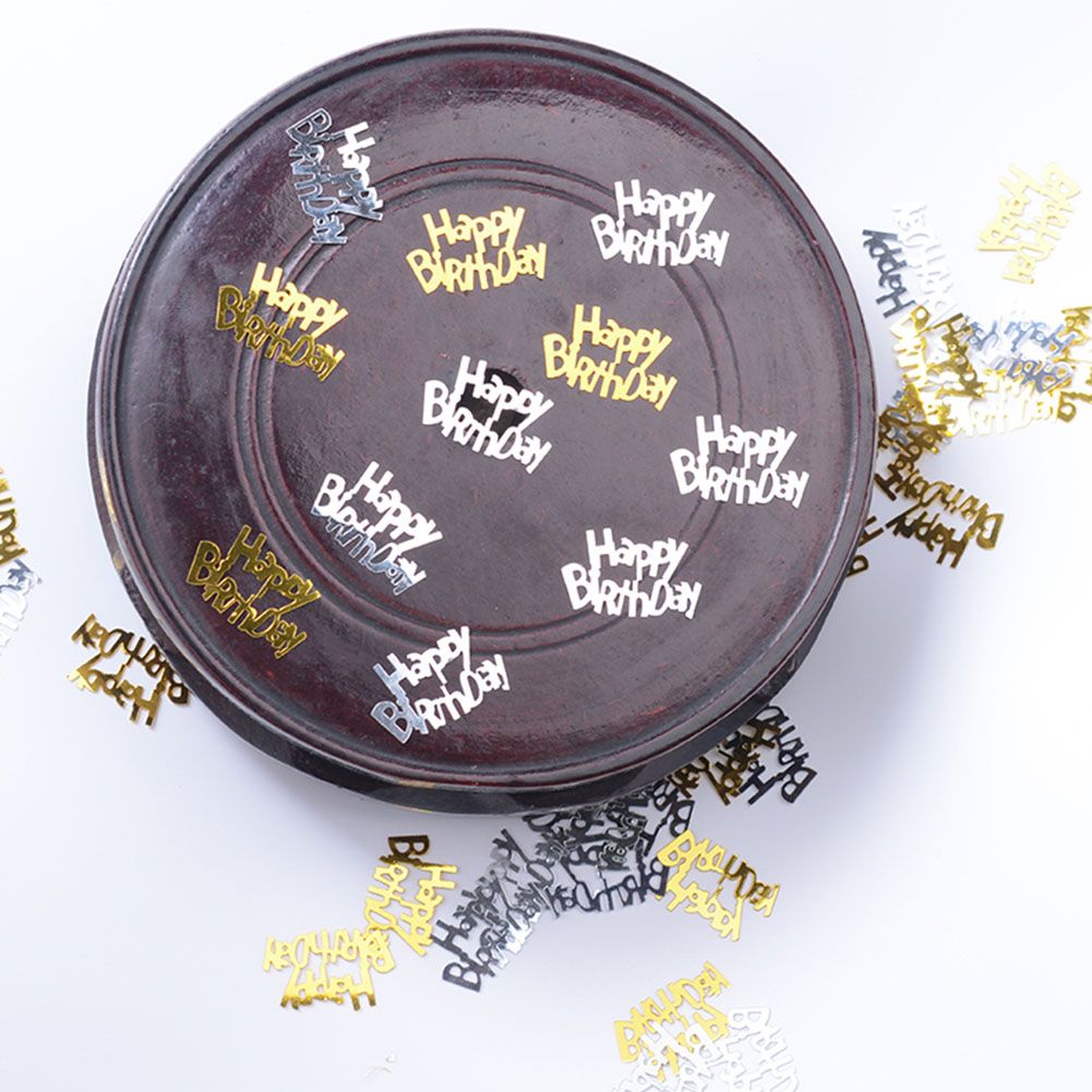 Birthday Letters Shape Aniversary Celebration Decorative Scatters Confetti Decoration
