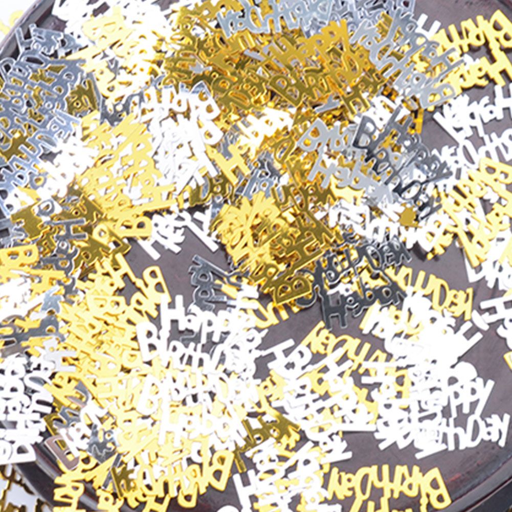 Birthday Letters Shape Aniversary Celebration Decorative Scatters Confetti Decoration