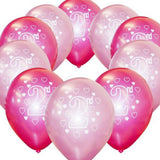 10Pcs Latex Balloon Birthday Party Baby Shower Decoration Accessaries Pink - Top-Down View