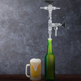 304 Stainless Steel Counter Pressure Beer Bottle Filler Home Brew CO2 Beer Brewing Kit - Top-Down View