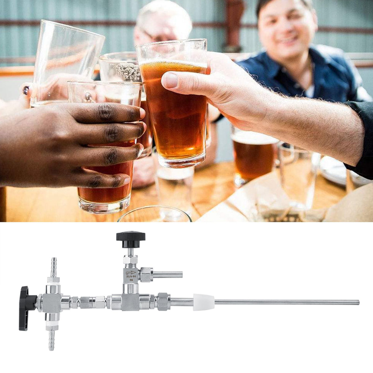 304 Stainless Steel Counter Pressure Beer Bottle Filler Home Brew CO2 Beer Brewing Kit