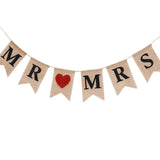 Burlap Banner Hanging Flags for Party Wedding Bridal Proposal Decoration
