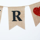 Burlap Banner Hanging Flags for Party Wedding Bridal Proposal Decoration