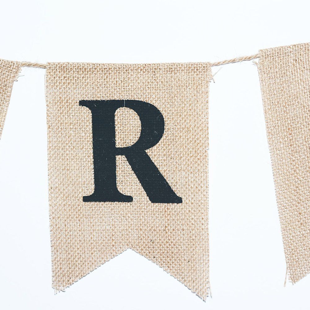 Burlap Banner Hanging Flags for Party Wedding Bridal Proposal Decoration