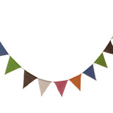 Triangle Linen Hanging Flags Banner Bunting for Wedding Bridal Proposal Decoration