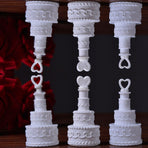 24Pcs Three layer Cake Topper Wedding Cake Birthday Party Food Decoration