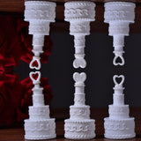 24Pcs Three layer Cake Topper Wedding Cake Birthday Party Food Decoration - Front View