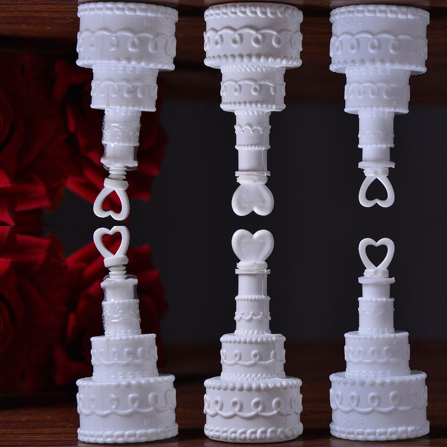 24Pcs Three layer Cake Topper Wedding Cake Birthday Party Food Decoration