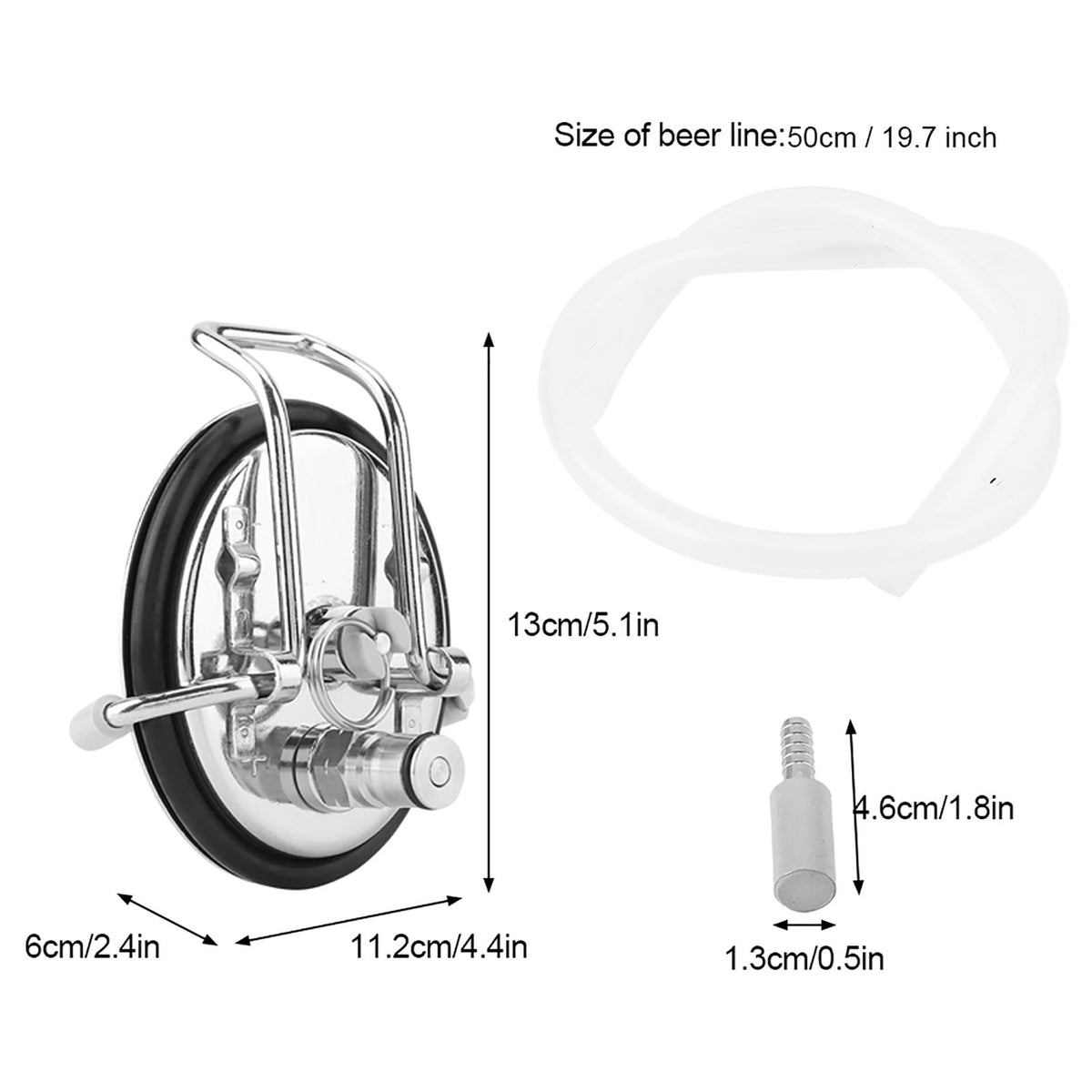 Homebrew Cornelius Style Keg Carbonation Keg Lid with 0.5 Micron Diffusion Stone