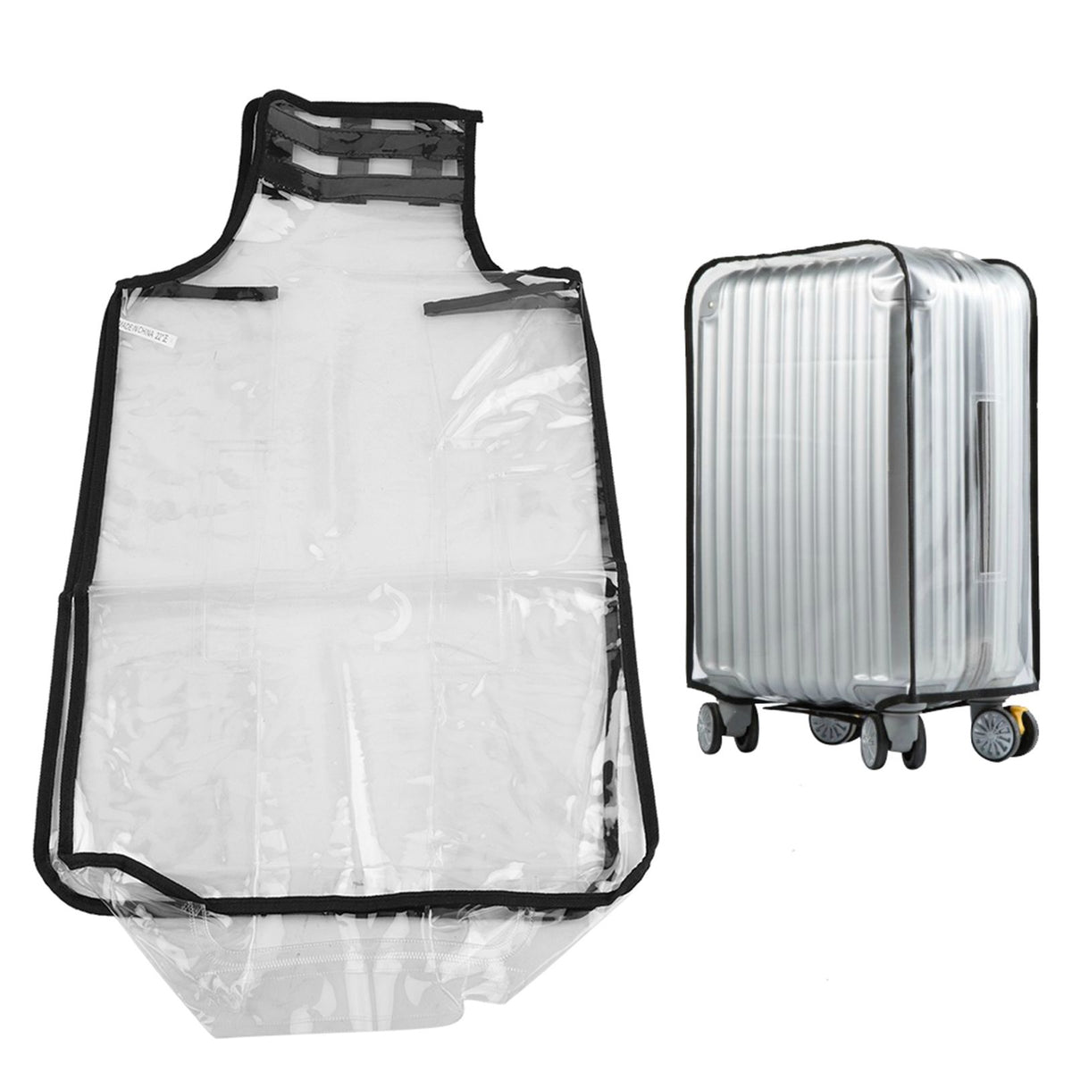 PVC Transparent Dust Proof Luggage Suitcase Cover Waterproof Trolley Case Protecter 28in