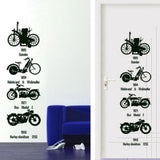 Motorcycle Bicycle Pattern Wall Sticker for Living Room Bedroom Backdrop Wall Decorative Decal