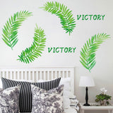 Modern Fresh Style Nordic Leaves Pattern Decoration Wall Sticker for Bedroom Living Room