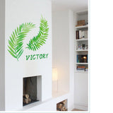 Modern Fresh Style Nordic Leaves Pattern Decoration Wall Sticker for Bedroom Living Room - 45-Degree Angle