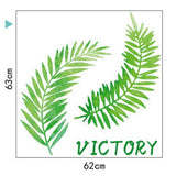 Modern Fresh Style Nordic Leaves Pattern Decoration Wall Sticker for Bedroom Living Room - Close-Up Angle
