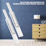 2pcs/ Set Mini Aluminum Alloy Durable Smooth Slideway for Drawer Cabinet(100mm) - Side View