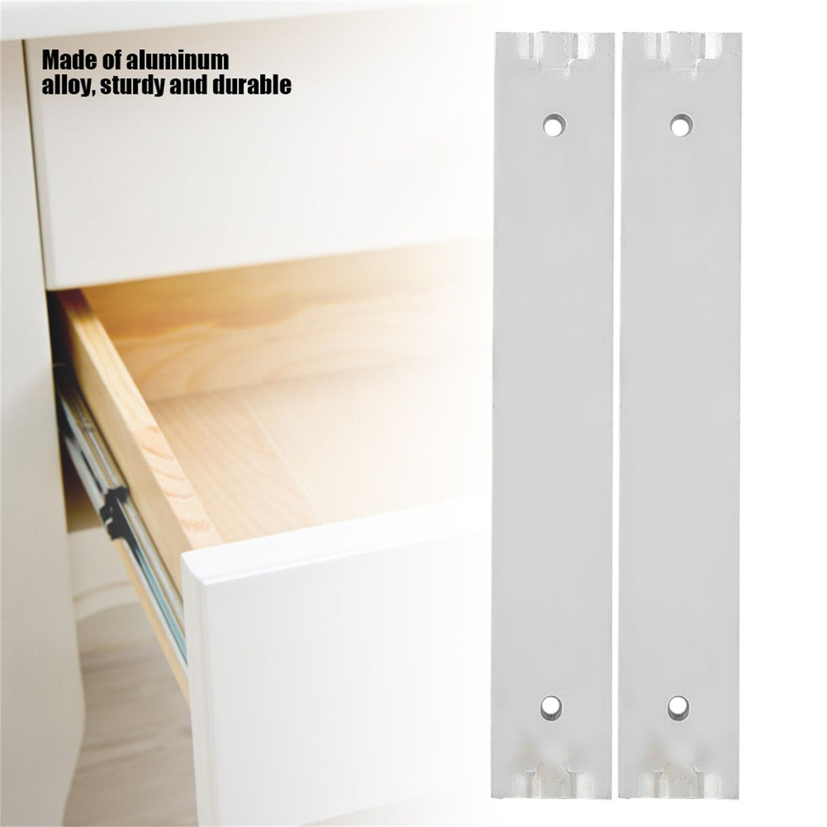 2pcs/ Set Mini Aluminum Alloy Durable Smooth Slideway for Drawer Cabinet(100mm)