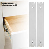 2pcs/ Set Mini Aluminum Alloy Durable Smooth Slideway for Drawer Cabinet(100mm) - Top-Down View