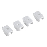 4Pcs Space Aluminum Glass Clamp Holder Window Fixing Clip Arc Bracket for Thickness 5-8mm S