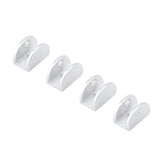 4Pcs Space Aluminum Glass Clamp Holder Window Fixing Clip Arc Bracket for Thickness 5-8mm S