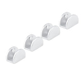 4Pcs Space Aluminum Glass Clamp Holder Window Fixing Clip Arc Bracket for Thickness 5-8mm S - 45-Degree Angle