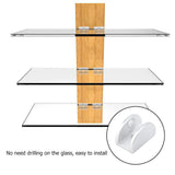 4Pcs Space Aluminum Glass Clamp Holder Window Fixing Clip Arc Bracket for Thickness 5-8mm S