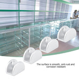 4Pcs Space Aluminum Glass Clamp Holder Window Fixing Clip Arc Bracket for Thickness 5-8mm S - Close-Up Angle