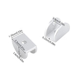 4Pcs Space Aluminum Glass Clamp Holder Window Fixing Clip Arc Bracket for Thickness 5-8mm S - Extra Image