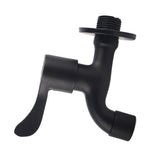 304 Stainless Steel Black Wall Mount Tap Garden Water Faucet for Bathroom(Mop Pool) - Front View