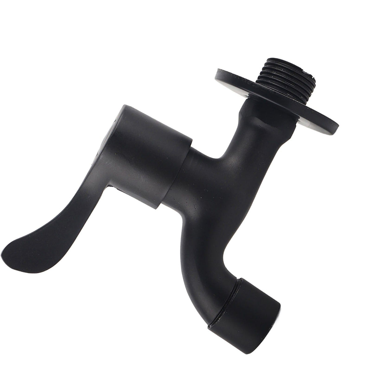 304 Stainless Steel Black Wall Mount Tap Garden Water Faucet for Bathroom(Mop Pool)