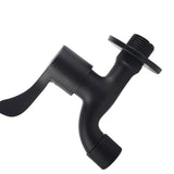 304 Stainless Steel Black Wall Mount Tap Garden Water Faucet for Bathroom(Mop Pool)