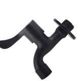 304 Stainless Steel Black Wall Mount Tap Garden Water Faucet for Bathroom(Mop Pool)