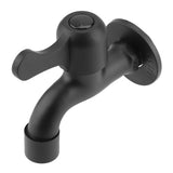 304 Stainless Steel Black Wall Mount Tap Garden Water Faucet for Bathroom(Mop Pool)