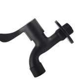 304 Stainless Steel Black Wall Mount Tap Garden Water Faucet for Bathroom(Mop Pool)