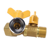 G1/2 Brass Garden Irrigation 2 Way Double Tap Hose Adapter Dual Faucet Connector - Extra Image