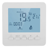 Programmable Thermostat Digital LCD Display Smart Temperature Controller 5A - Front View