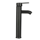 Stainless Steel Black Basin Mixer Tap Hot Cold Washbasin Sink Faucet for Bathroom Toilet - 45-Degree Angle