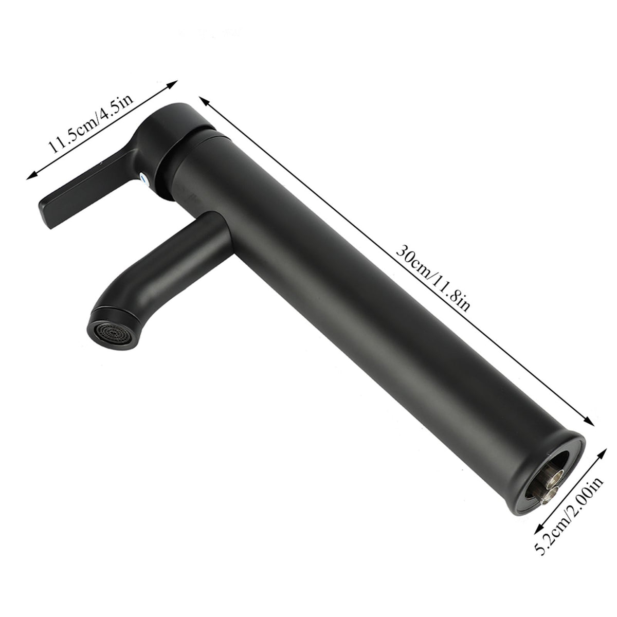 Stainless Steel Black Basin Mixer Tap Hot Cold Washbasin Sink Faucet for Bathroom Toilet