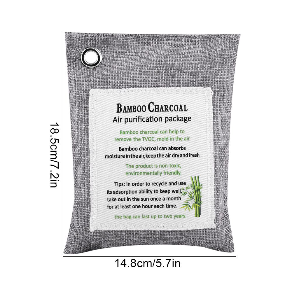 8 Colors Air Purifying Bag Activated Charcoal Bamboo Odor Purifyer Car Deodorizer Grey