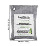 8 Colors Air Purifying Bag Activated Charcoal Bamboo Odor Purifyer Car Deodorizer Grey