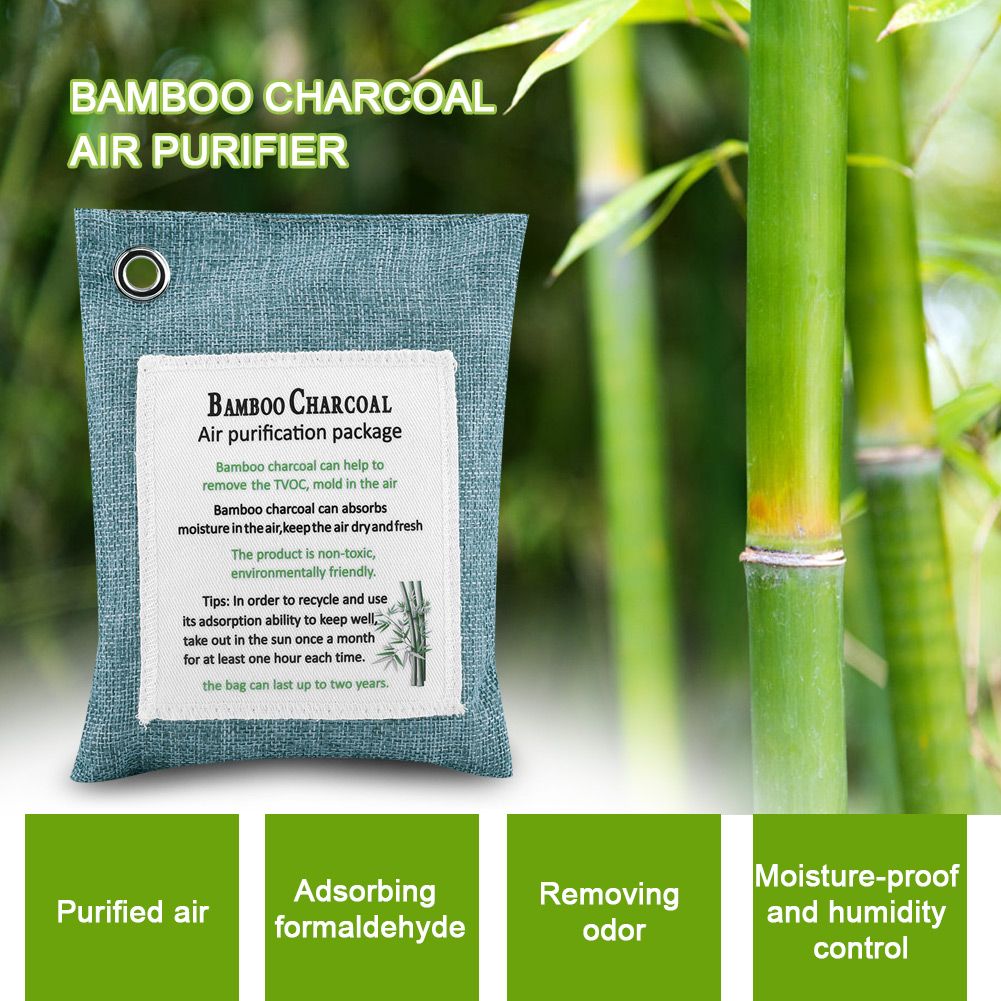 8 Colors Air Purifying Bag Activated Charcoal Bamboo Odor Purifyer Car Deodorizer Dark Blue