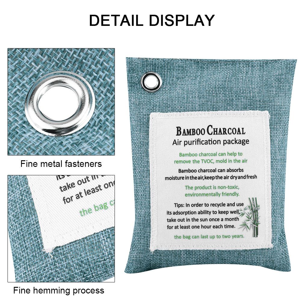 8 Colors Air Purifying Bag Activated Charcoal Bamboo Odor Purifyer Car Deodorizer Dark Blue