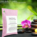 8 Colors Air Purifying Bag Activated Charcoal Bamboo Odor Purifyer Car Deodorizer Pink - Close-Up Angle