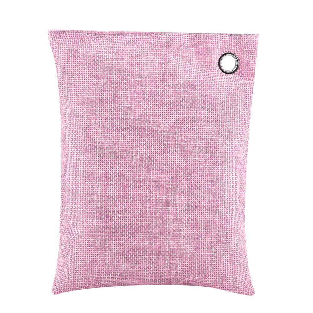 8 Colors Air Purifying Bag Activated Charcoal Bamboo Odor Purifyer Car Deodorizer Pink