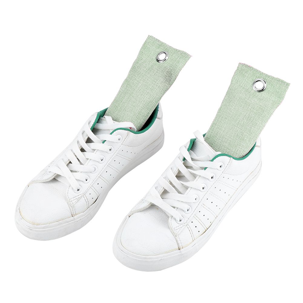 2Bags Bamboo Charcoal Home Car Air Purifier Activated Carbon Shoes Deodorant Bag(Light Green)